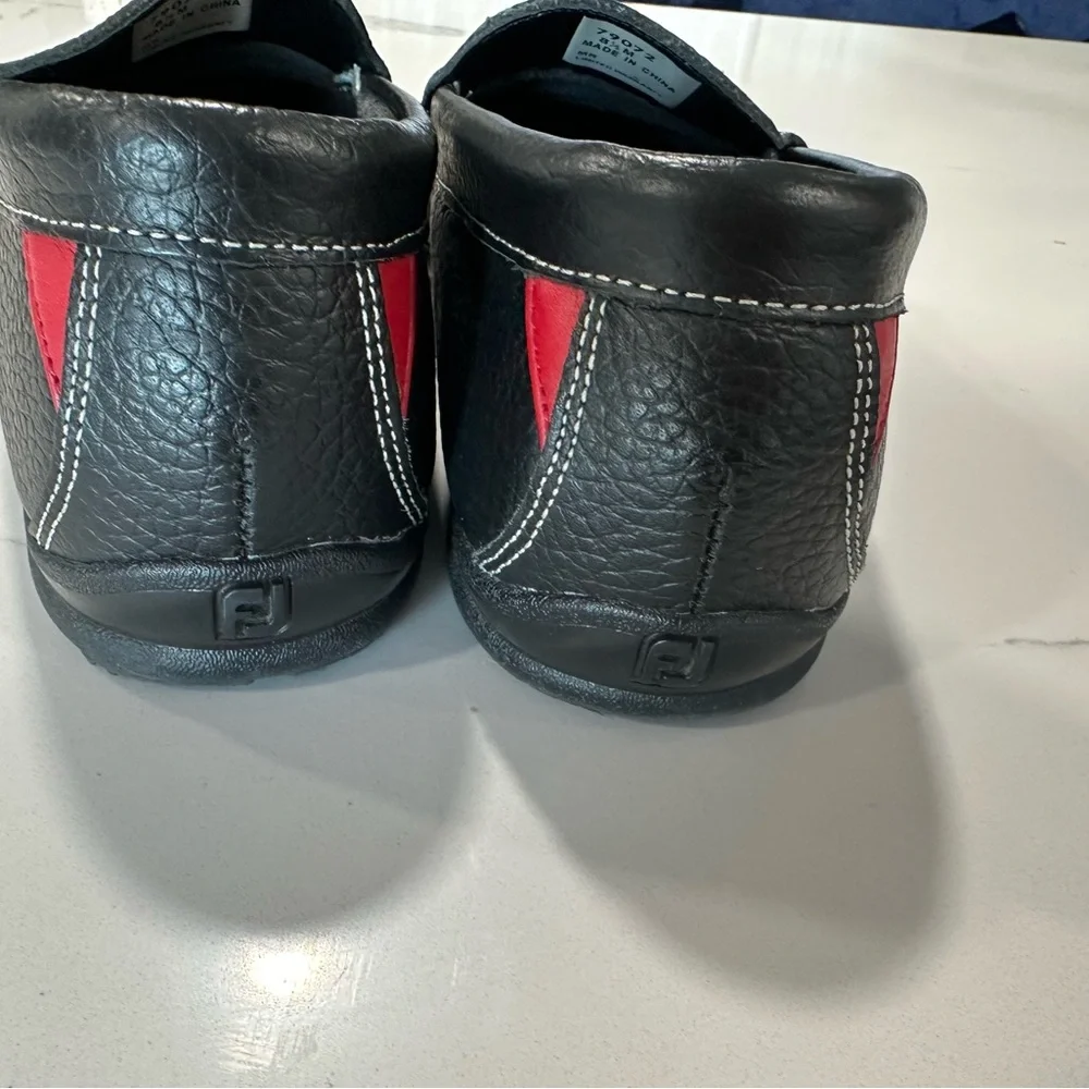 Foot Joy Mens Loafers Club Casuals Black Leather Golf Driving Shoes Sz 8.5 79072